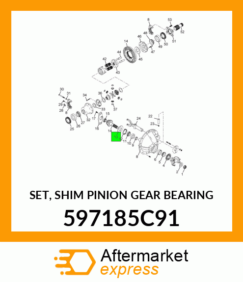 SET, SHIM PINION GEAR BEARING 597185C91