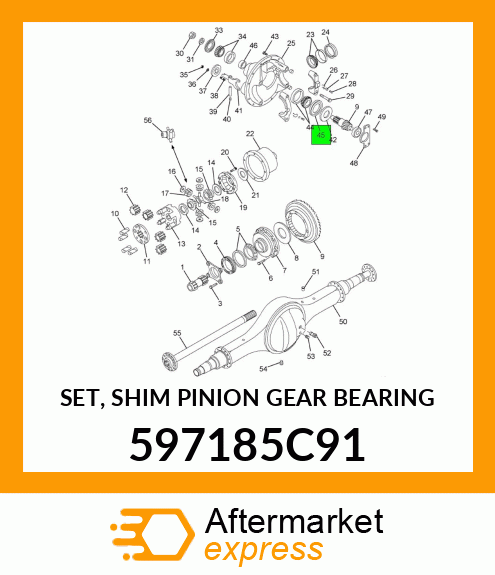 SET, SHIM PINION GEAR BEARING 597185C91