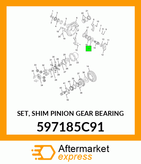 SET, SHIM PINION GEAR BEARING 597185C91