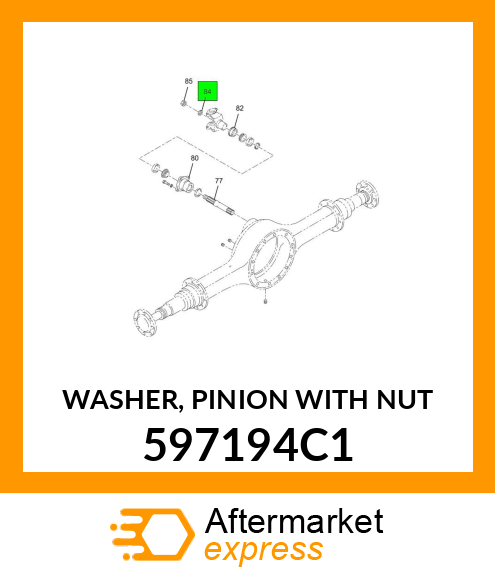 WASHER, PINION WITH NUT 597194C1
