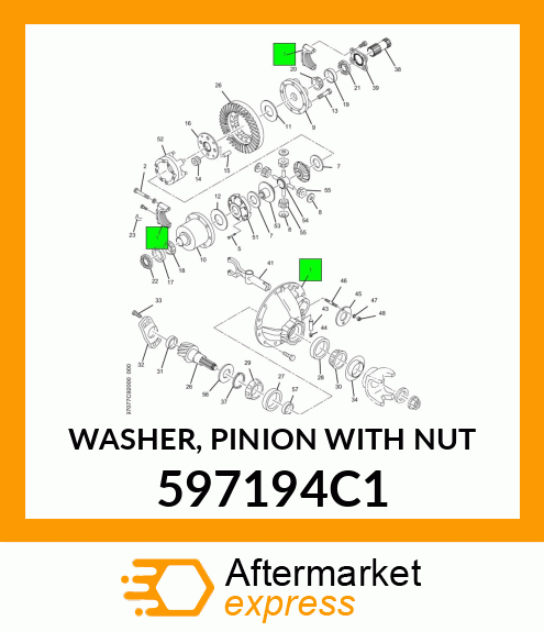 WASHER, PINION WITH NUT 597194C1