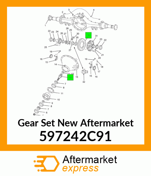 Gear Set New Aftermarket 597242C91