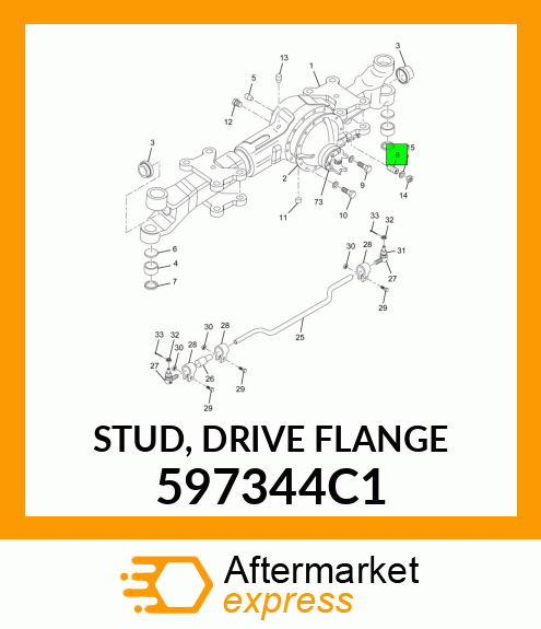 STUD, DRIVE FLANGE 597344C1