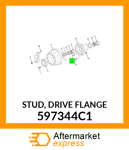 STUD, DRIVE FLANGE 597344C1