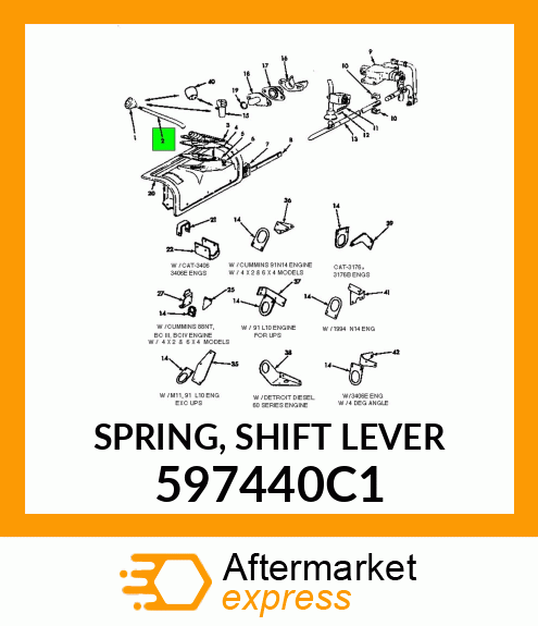 SPRING, SHIFT LEVER 597440C1