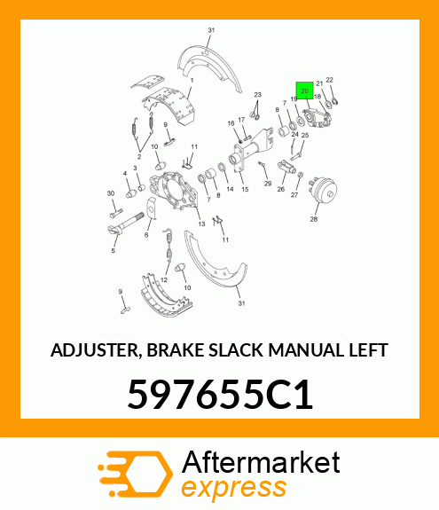 ADJUSTER, BRAKE SLACK MANUAL LEFT 597655C1