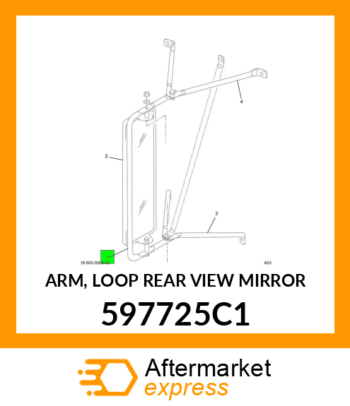 ARM, LOOP REAR VIEW MIRROR 597725C1