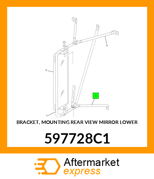 BRACKET, MOUNTING REAR VIEW MIRROR LOWER 597728C1