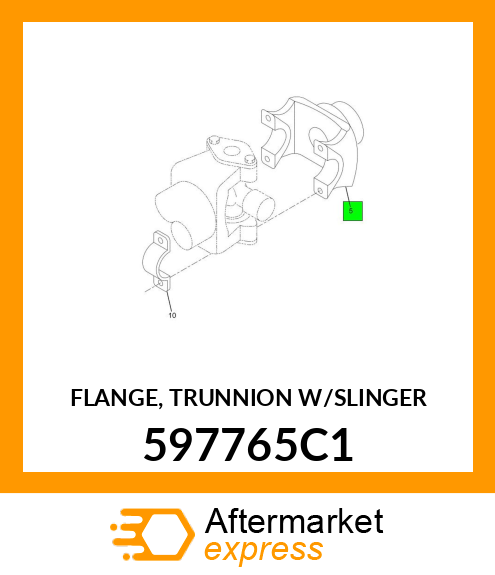 FLANGE, TRUNNION W/SLINGER 597765C1