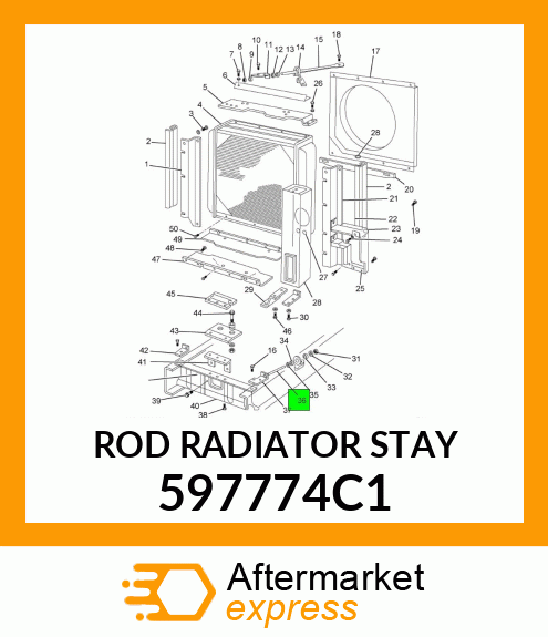 ROD RADIATOR STAY 597774C1