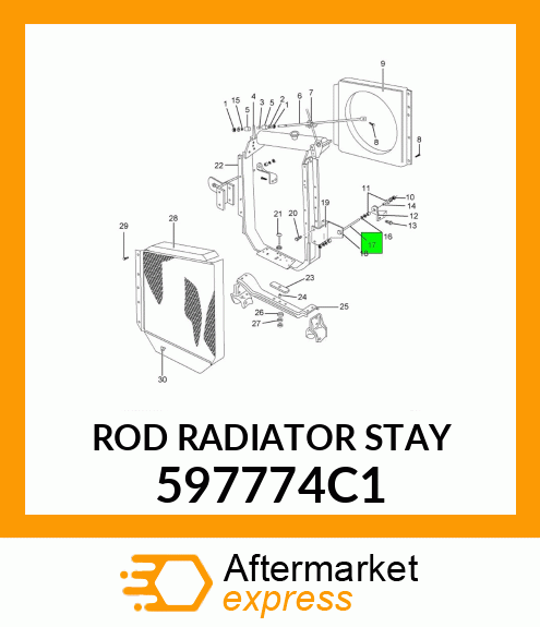 ROD RADIATOR STAY 597774C1