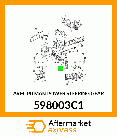 ARM, PITMAN POWER STEERING GEAR 598003C1