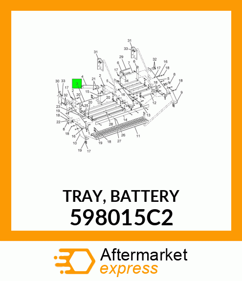 TRAY, BATTERY 598015C2