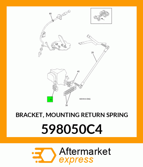 BRACKET, MOUNTING RETURN SPRING 598050C4