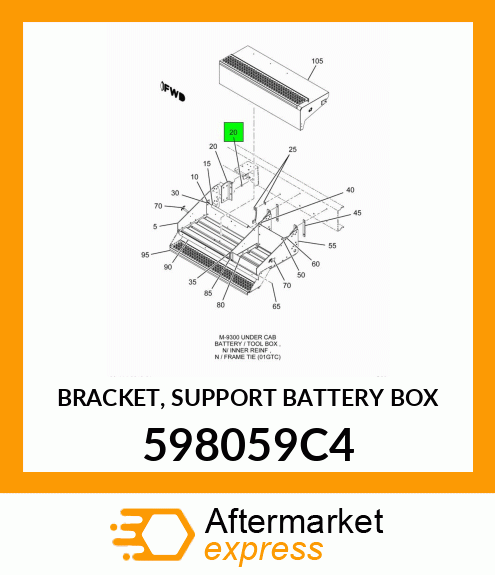 BRACKET, SUPPORT BATTERY BOX 598059C4