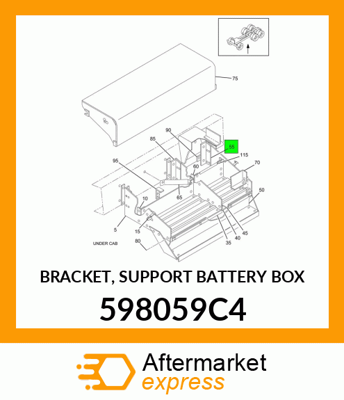 BRACKET, SUPPORT BATTERY BOX 598059C4