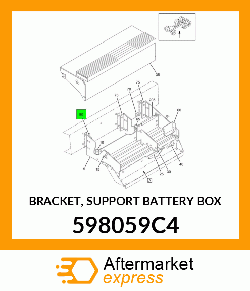 BRACKET, SUPPORT BATTERY BOX 598059C4