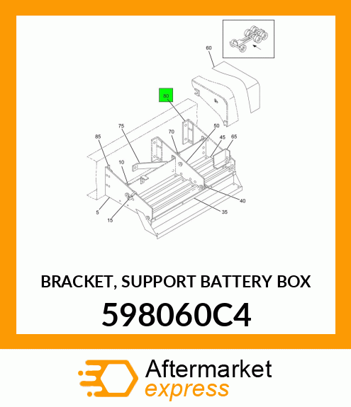 BRACKET, SUPPORT BATTERY BOX 598060C4