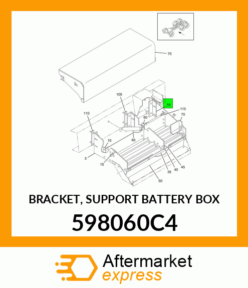 BRACKET, SUPPORT BATTERY BOX 598060C4