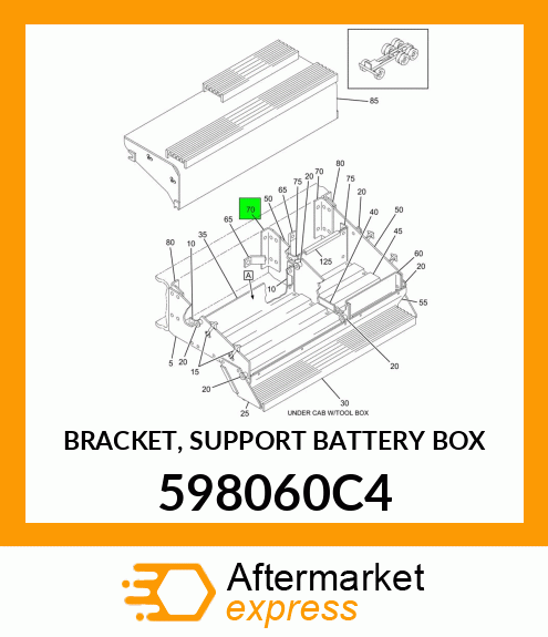 BRACKET, SUPPORT BATTERY BOX 598060C4