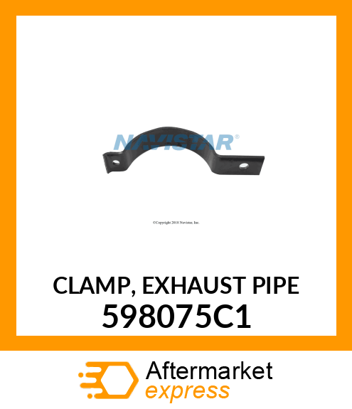 CLAMP, EXHAUST PIPE 598075C1