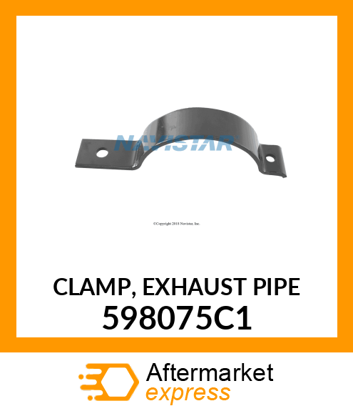 CLAMP, EXHAUST PIPE 598075C1