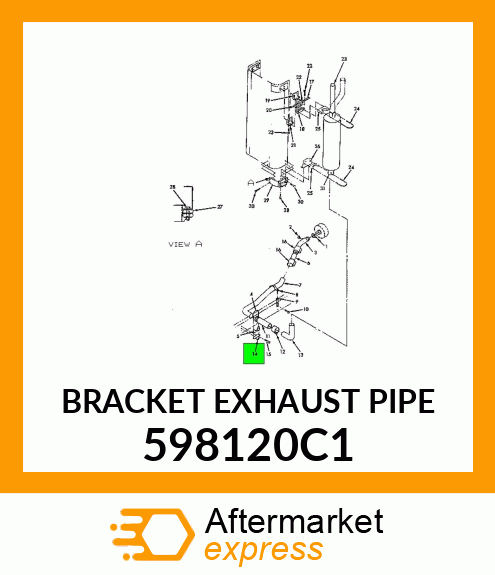 BRACKET EXHAUST PIPE 598120C1