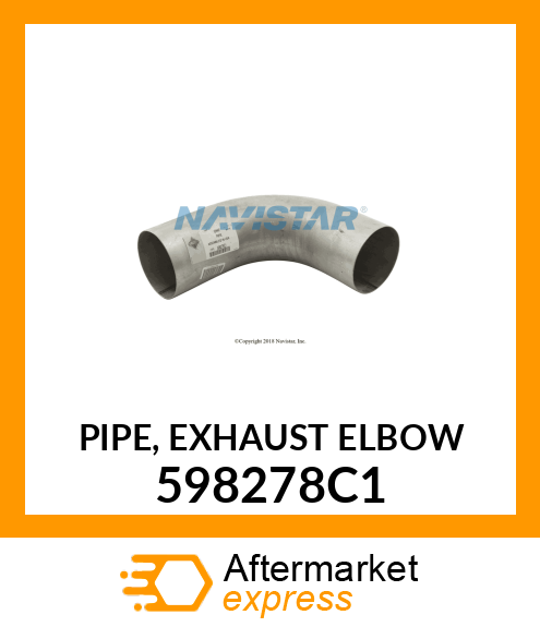 PIPE, EXHAUST ELBOW 598278C1