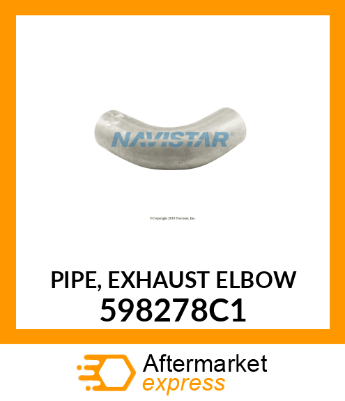 PIPE, EXHAUST ELBOW 598278C1