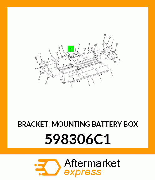 BRACKET, MOUNTING BATTERY BOX 598306C1