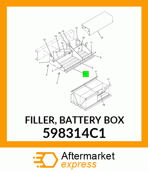 FILLER, BATTERY BOX 598314C1