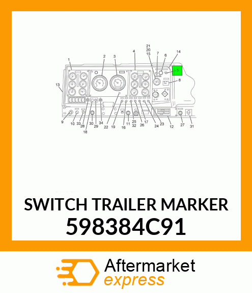 SWITCH TRAILER MARKER 598384C91