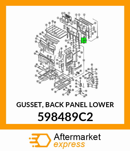 GUSSET, BACK PANEL LOWER 598489C2