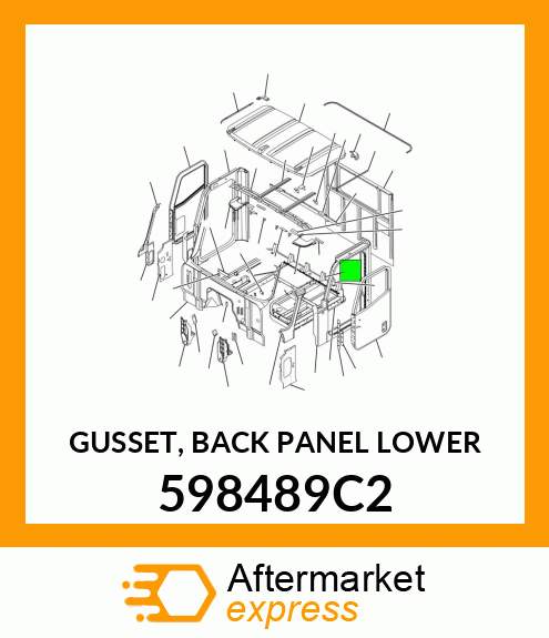 GUSSET, BACK PANEL LOWER 598489C2