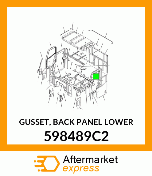 GUSSET, BACK PANEL LOWER 598489C2