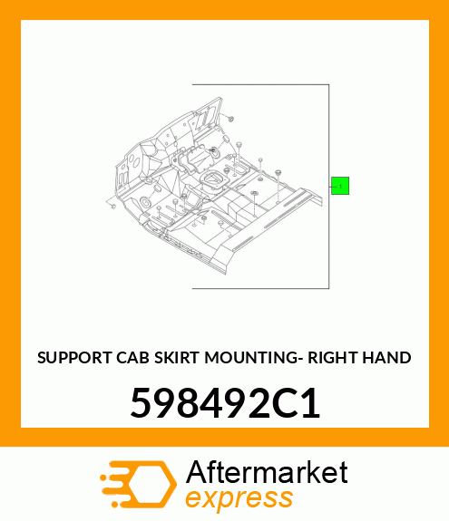 SUPPORT CAB SKIRT MOUNTING- RIGHT HAND 598492C1