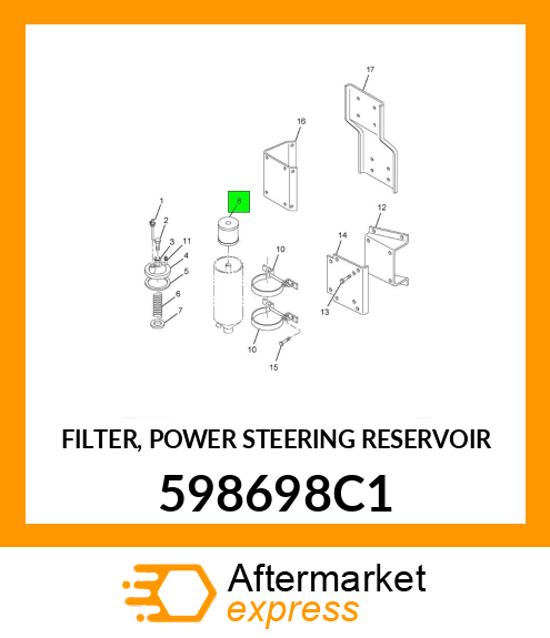FILTER, POWER STEERING RESERVOIR 598698C1