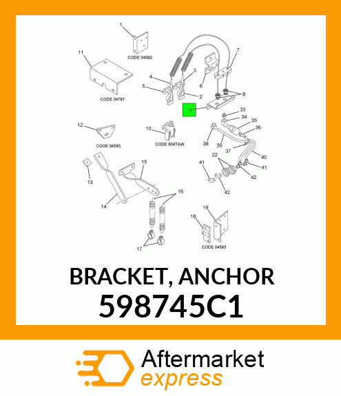 BRACKET, ANCHOR 598745C1