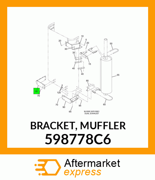 BRACKET, MUFFLER 598778C6