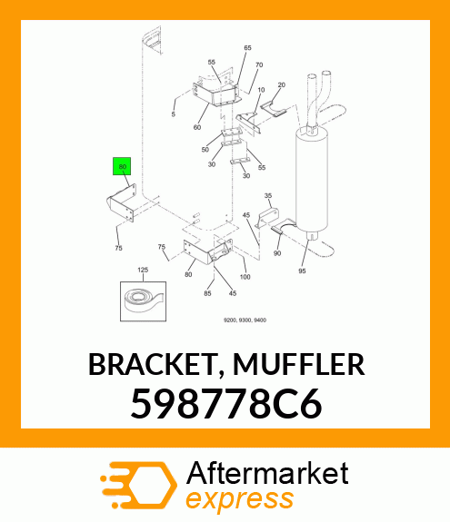 BRACKET, MUFFLER 598778C6