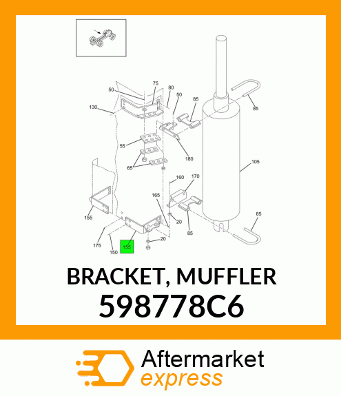 BRACKET, MUFFLER 598778C6