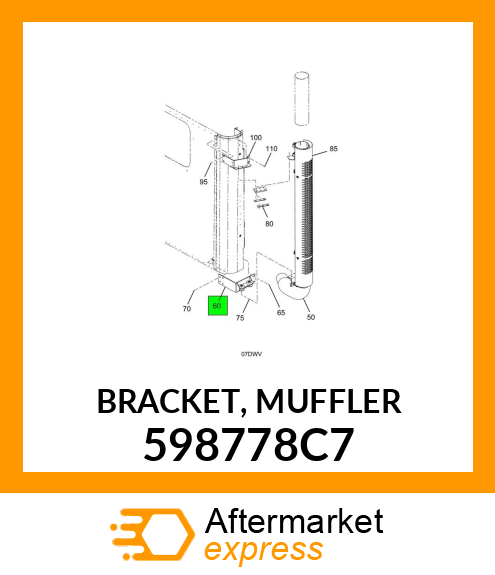 BRACKET, MUFFLER 598778C7