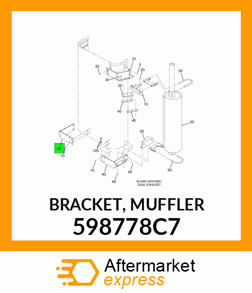 BRACKET, MUFFLER 598778C7