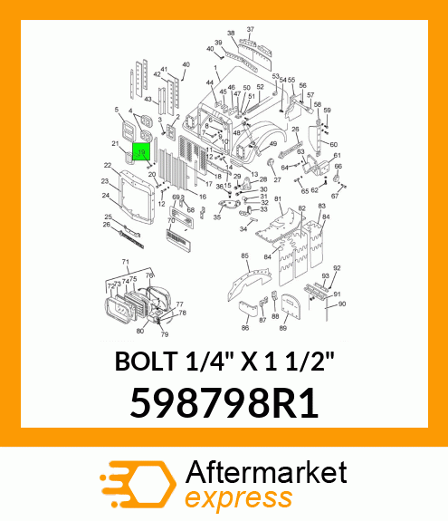 BOLT 1/4" X 1 1/2" 598798R1