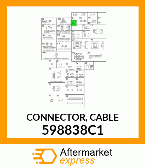 CONNECTOR, CABLE 598838C1