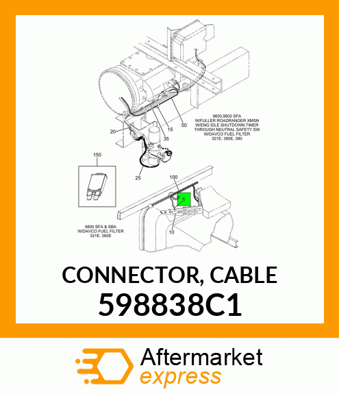 CONNECTOR, CABLE 598838C1