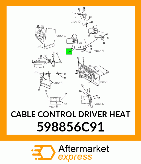 CABLE CONTROL DRIVER HEAT 598856C91