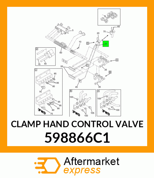 CLAMP HAND CONTROL VALVE 598866C1