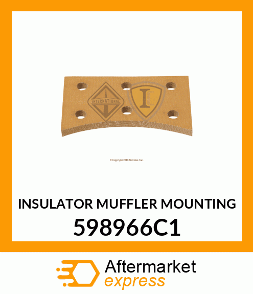 INSULATOR MUFFLER MOUNTING 598966C1