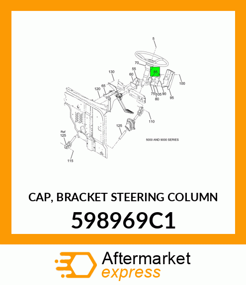 CAP, BRACKET STEERING COLUMN 598969C1